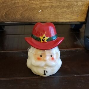 Santa Claus Salt And Pepper Shaker with Red Hat